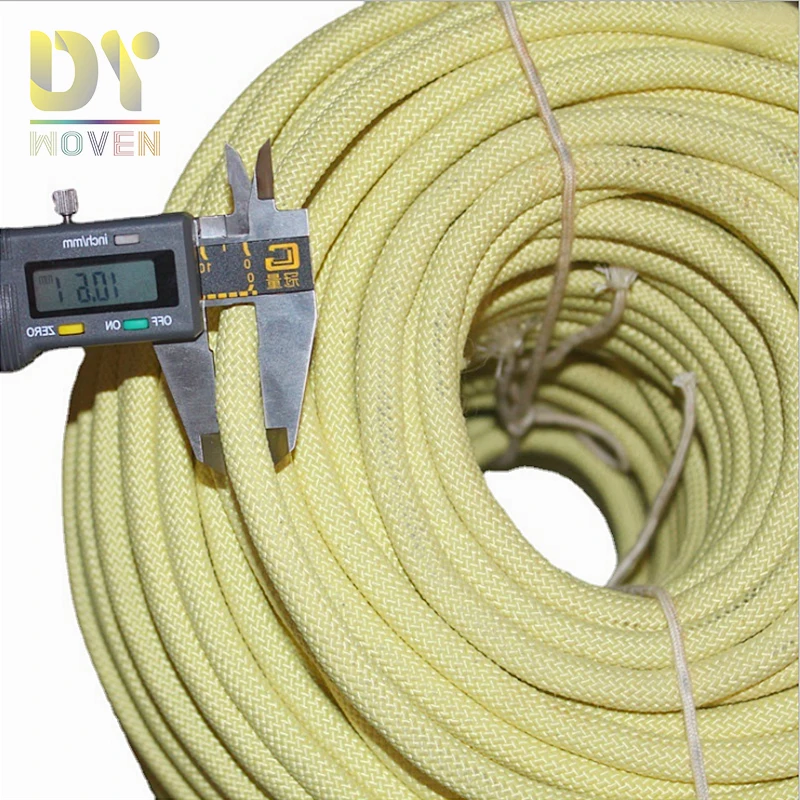 Fireproof High strength 1-18mm Diameter Aramid Rope Kevla Rope