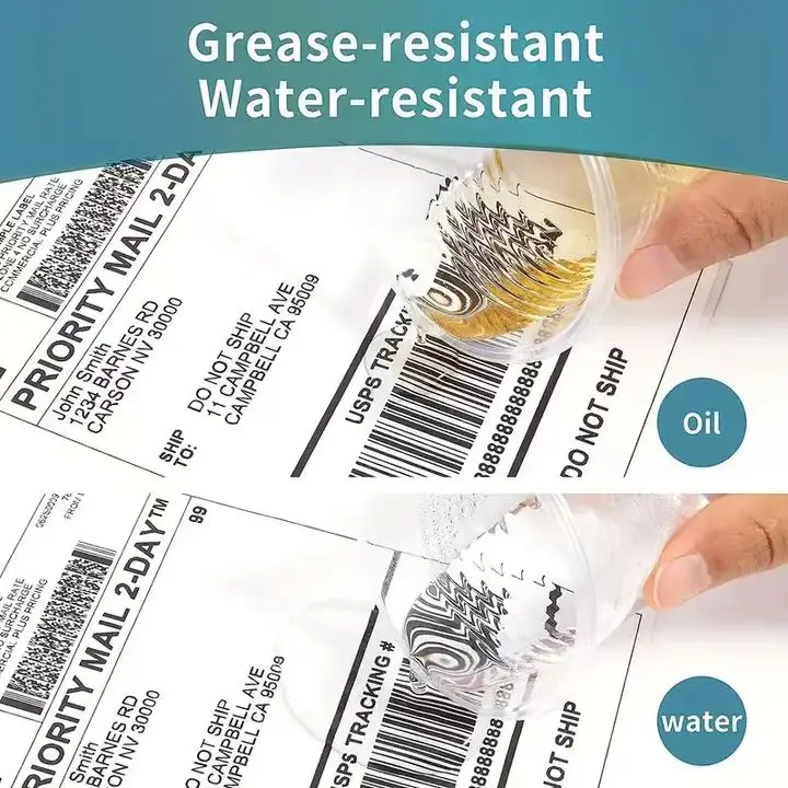 4 inch Waterproof White 100x150 Thermal Adhesive Waybill Label Paper Shipping Label 500 sheets