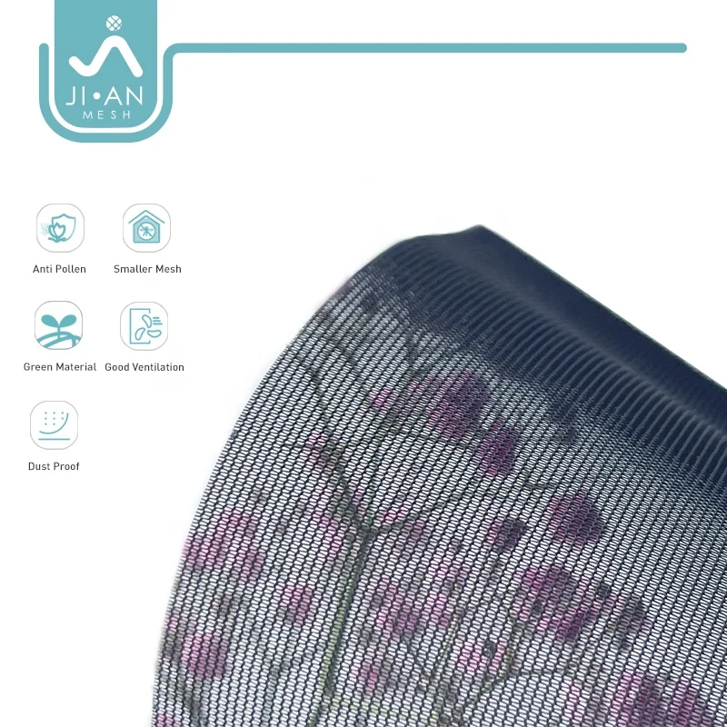 Electrostatic adsorb anti pollen mesh 50m pollen netting window screen roll dust/pollen proof mesh screen black fly insect mesh