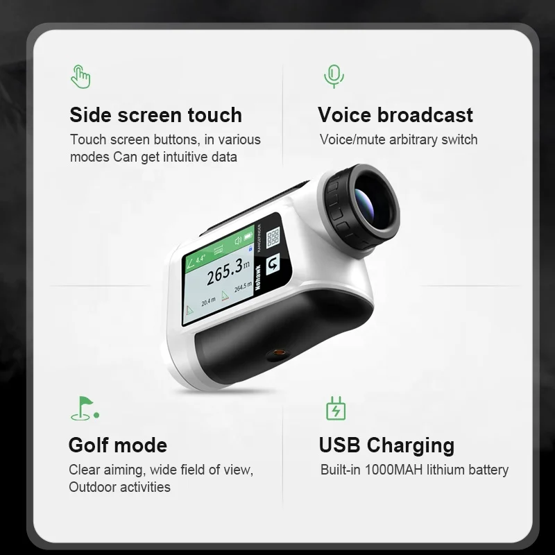 New Design Long Distance Golf Range Finder Golf Digital Laser Range Finder Rangefinder with Slope