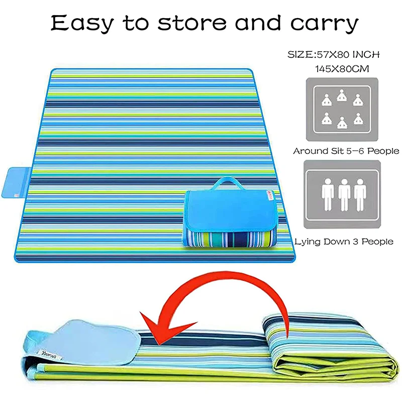 Extra Large Outdoor Water-Proof picnic mat Portable custom printed