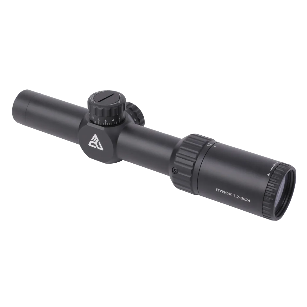 Red Win Rynox 1.2-6x24 SFP Black Tactical Scope 1/2 Adjust Zero Lock IPX6 Waterproof  Compact Scope Hunting