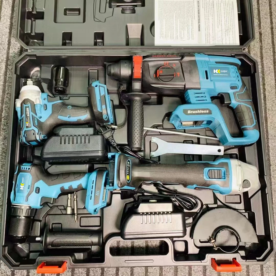 Factory Power Drills kit 21v portable electric cordless brushless 18V cordless drill  Lithium Battery  power tools kit