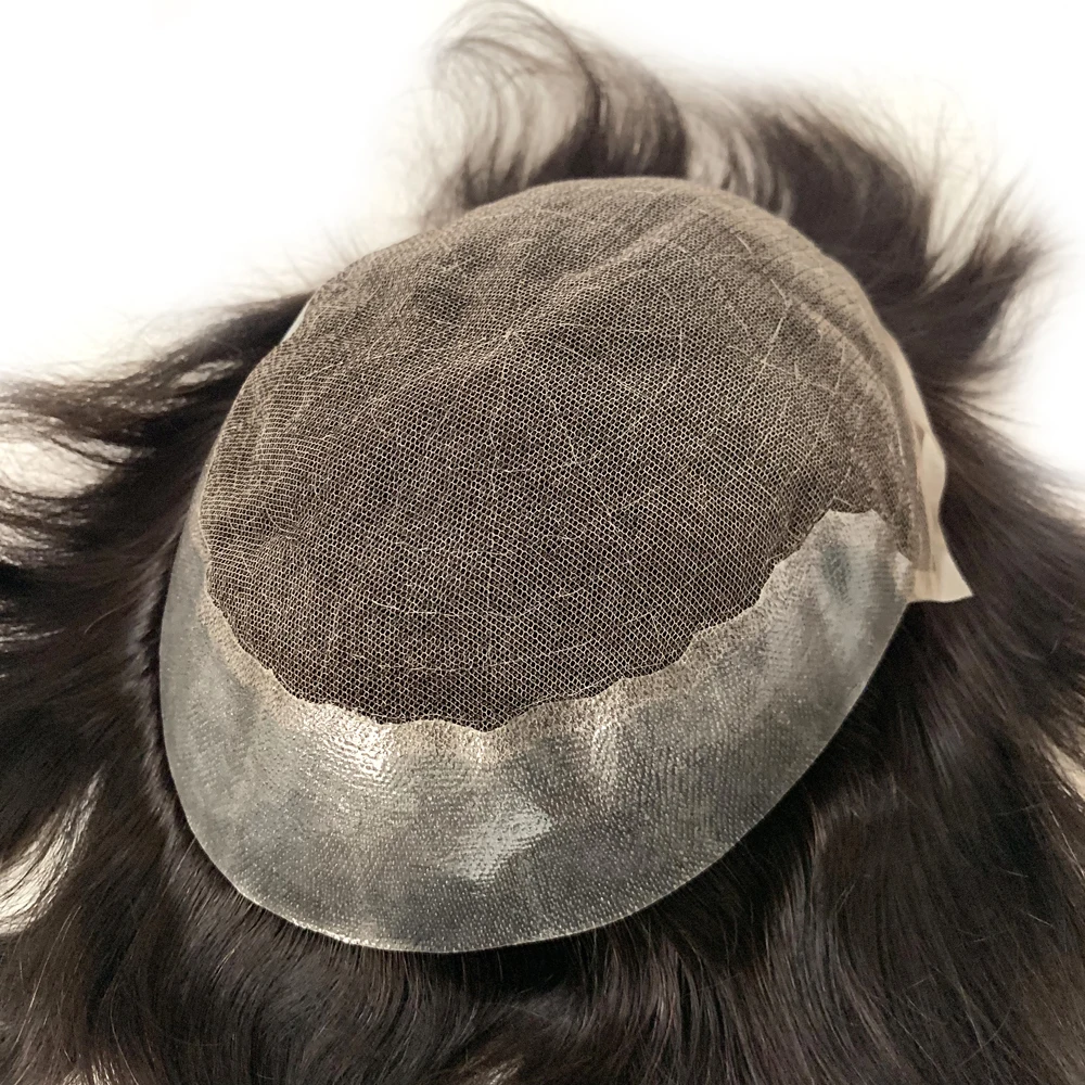 
Парик Q6, мужской парик, 100% бразильский парик без повреждения кутикулы, мягкие Сменные волосы, мужской парик для мужчин 