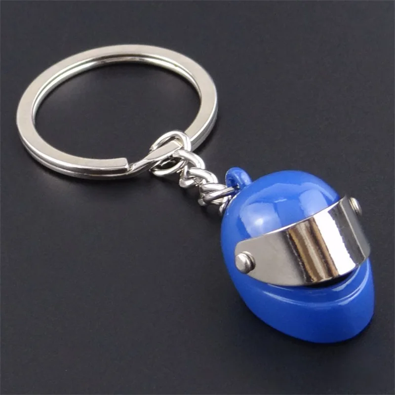Wholesale Custom Logo 3D Blank Key Chain Helmet Design Zinc Alloy Metal Keychain