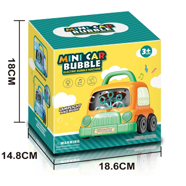 Mini bubble car toy electric kids bubble machine with light music outdoor game activities toys