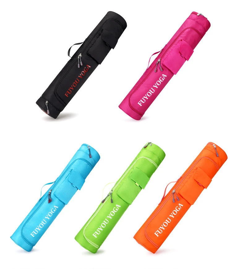 
Yoga Mat Bag Carrying Pack Reinforce Handle Sling Yoga Bag With Customized Embroidery Logo 
