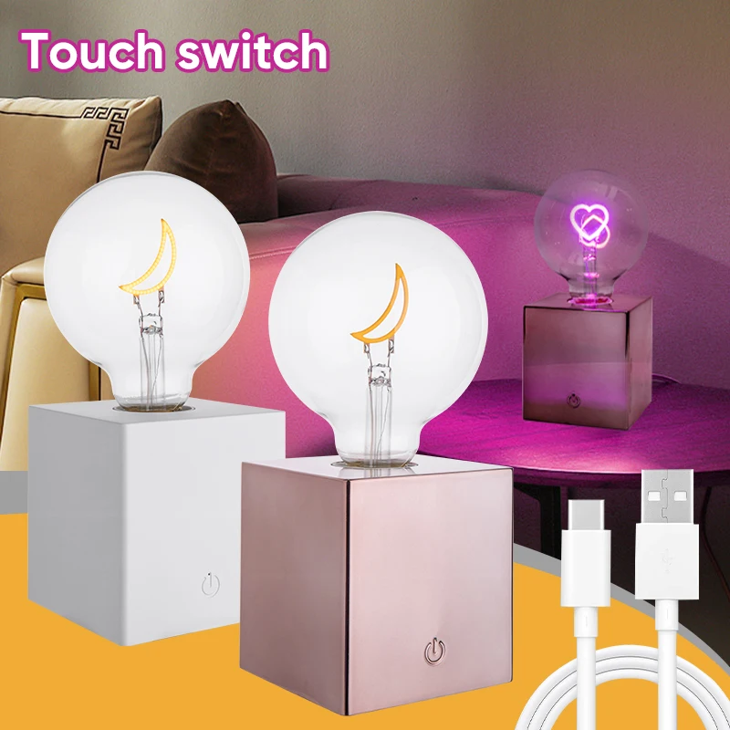 Nordic Modern Home Decor Li-Battery Plastic Square E27 Lamp Table Lamp Holder Bases