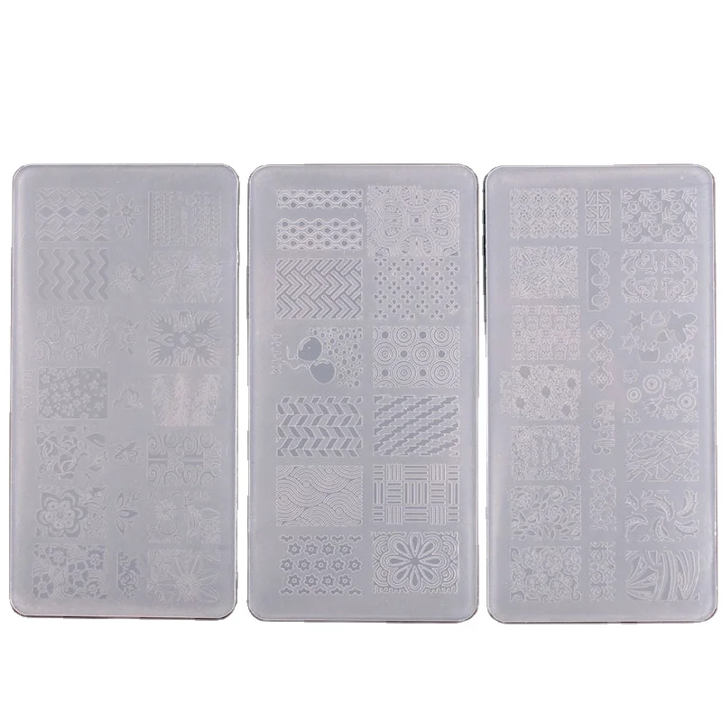 32 Designs Nail art Stamping Plates Manicure Stamper Plates With Different Colors DIY nail Stamping Image Plates