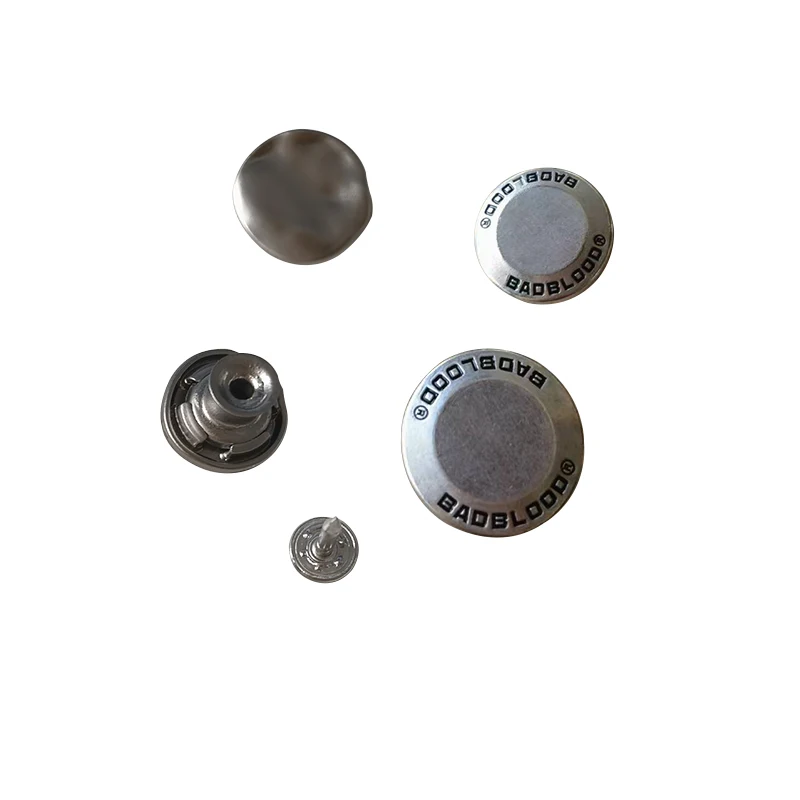 OEM and ODM custom jean button cross metal rivets zinc alloy jeans denim collection jeans buttons 17mm