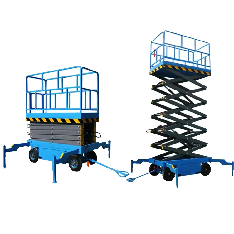 Height 4-16M Hydraulic Automatic Battery Powered Scissor Lift Electric Lifting Scaffold