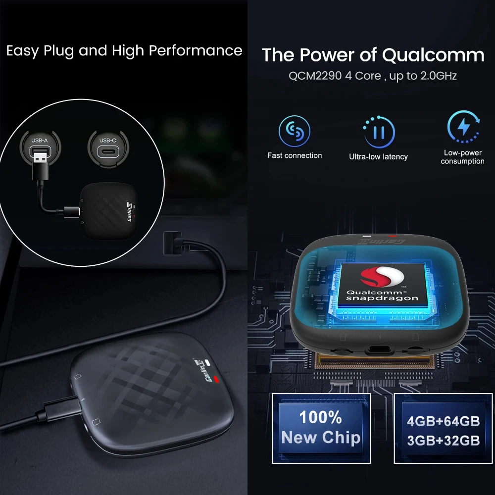 Newset Carlinkit tbox mini Car Smart Box Wireless Carplay Wireless Android Auto Android 11 Carplay Ai Box