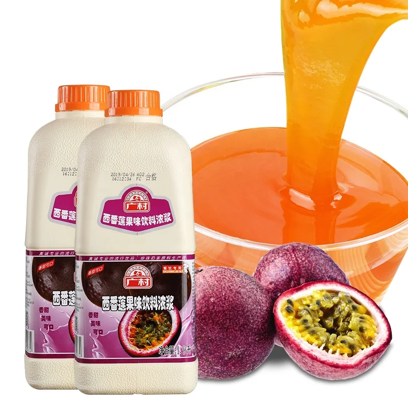 1.9L Guangcun Passion Fruit Flavor Fruit Juice Concentrate for Bubble Tea