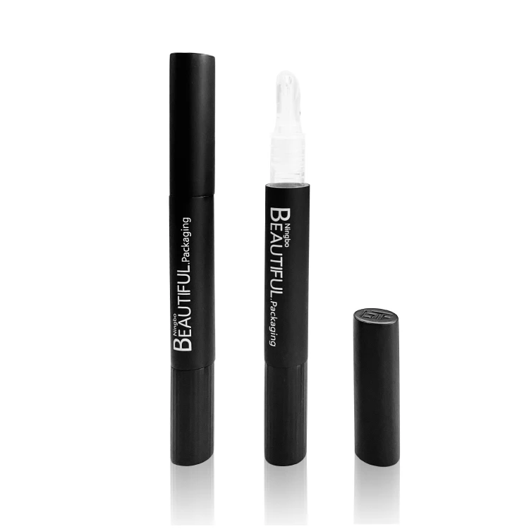 2ml empty matte black aluminium/metal empty concealer twist pen,twist cosmetic pen,twist brush pen