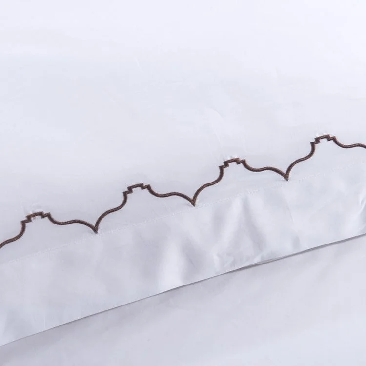 Роскошный вышитый комплект постельного белья из египетского хлопка для отеля покрывало простыня постельное белье