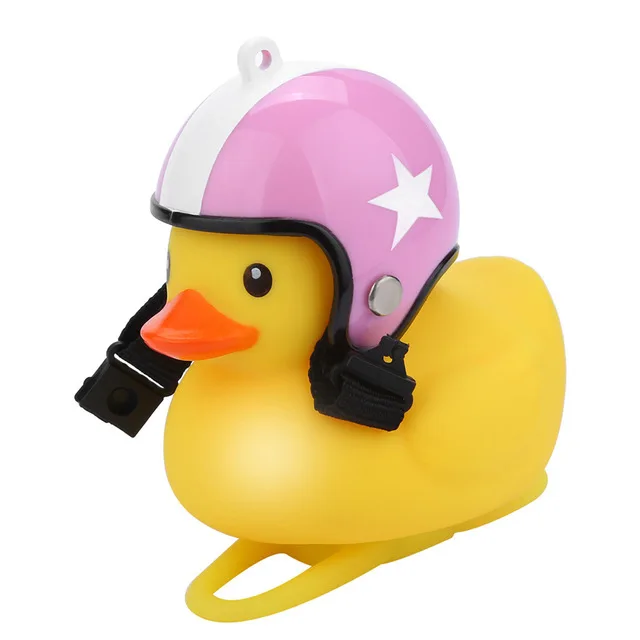 
New Bicycle Duck Bell with Light Broken Wind Small Yellow Color Duck MTB Road Bike Motor Helmet Riding Cycling Accessories  (1600209625933)