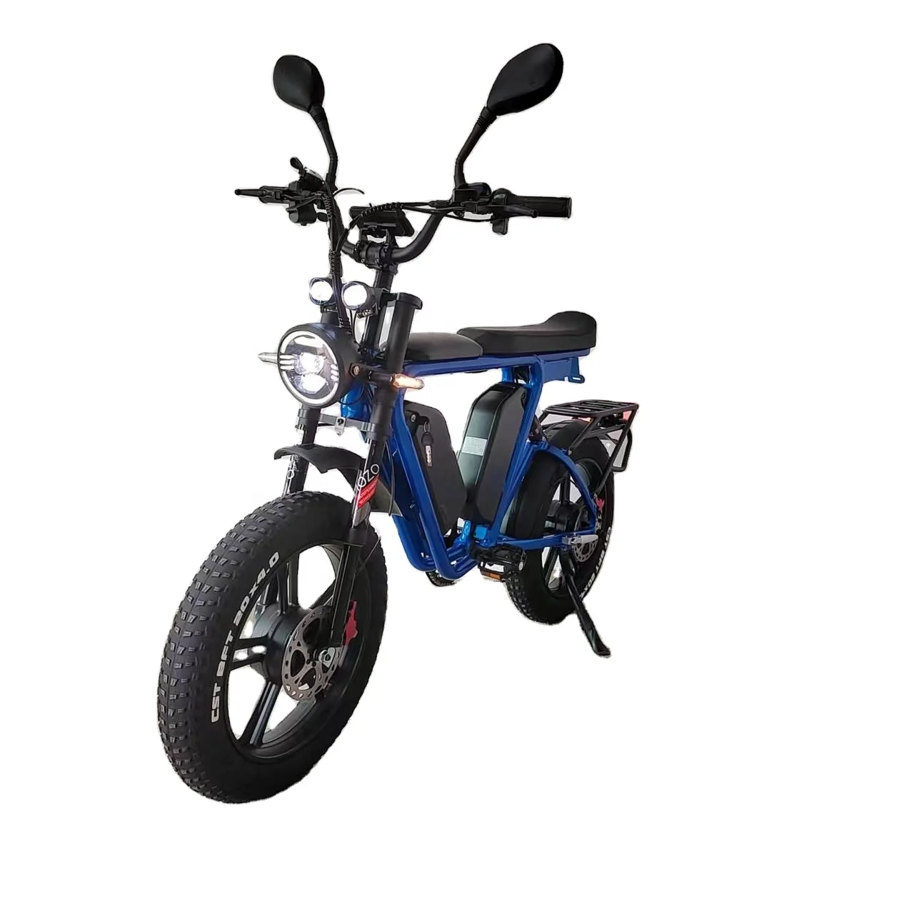 City e Bike Dual Motor 2000 Watt Dual Battery 44Ah 52V Hydraulic Brake Full Suspension Fat Tire Aluminum Frame Electric Bike