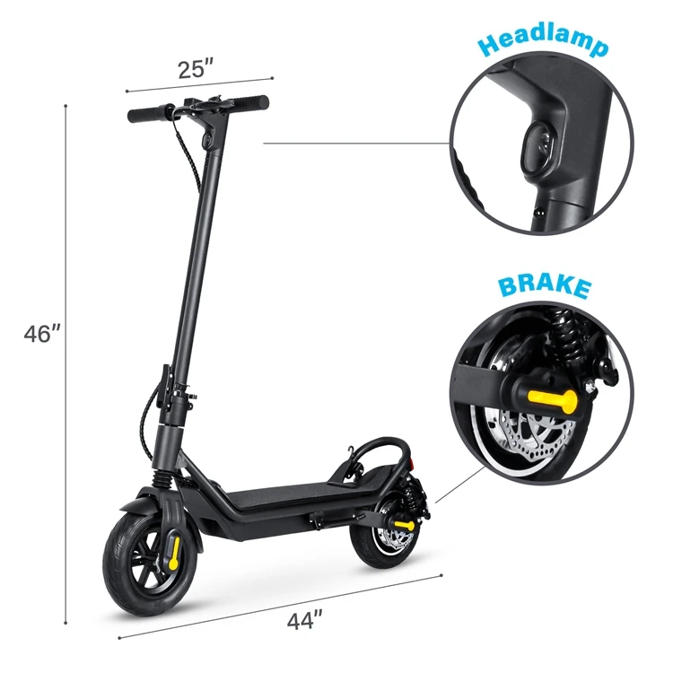 Trusted Business Adult 10 Inch Dual-drive Front And Rear Shock-absorbing Moped Electric Kick Scooter