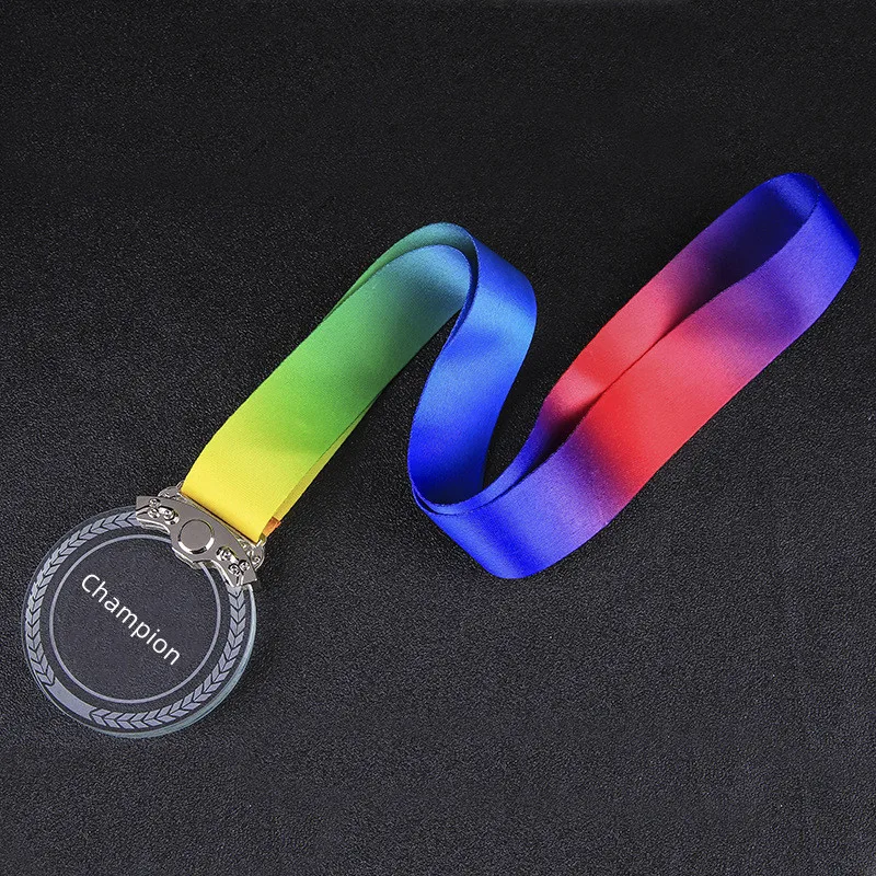 Crystal medal tag metal crystal medal badges custom-made school games medal gifts