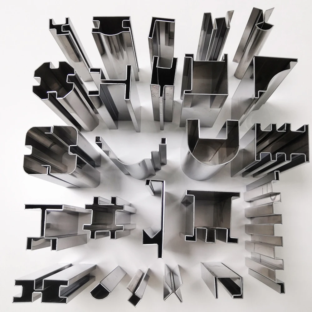 
shopping center metal profile 8k mirror finish stainless steel home door frame and window frame 