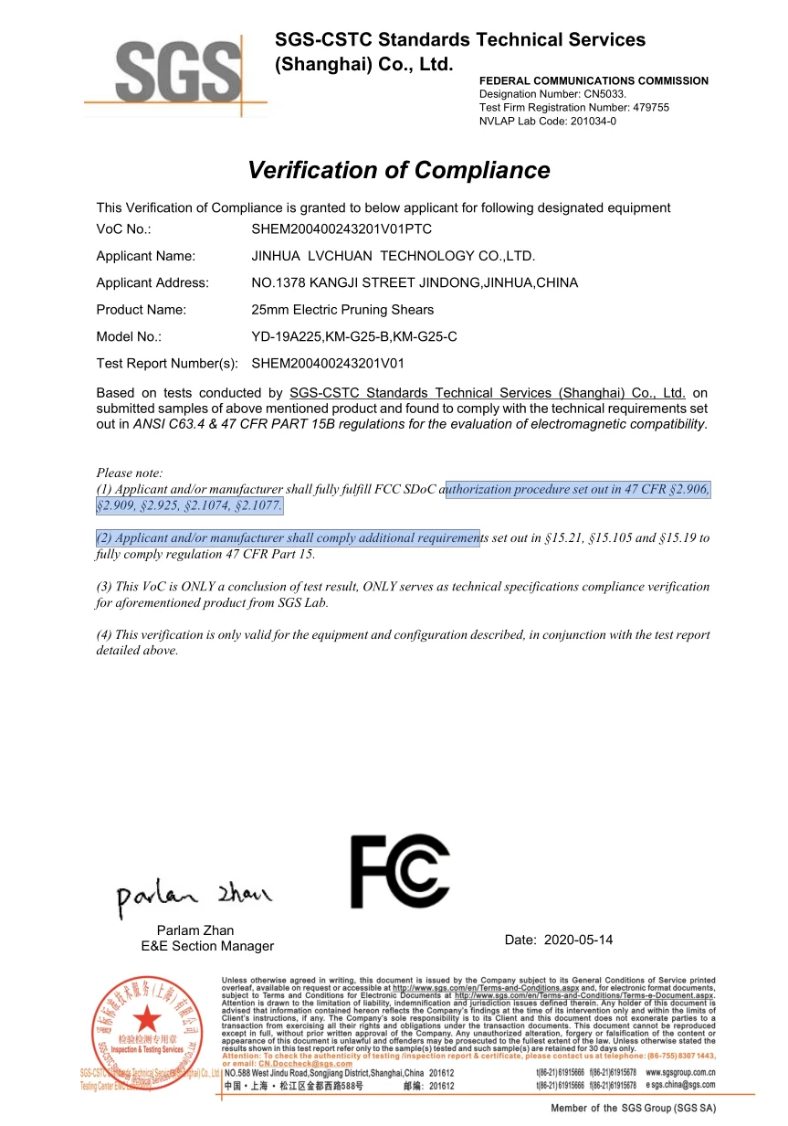 Yodoo Electric pruning shears Light Weight 25MM Pruning shears electric