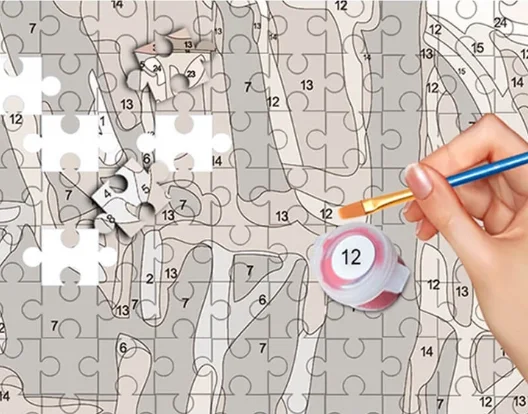 Canvas Printing Jigsaw Puzzle Oil Drawing For Kids LANDSCAPE  Paintings  Handpainted Gift Home Wall Art DIY Paint By Numbers