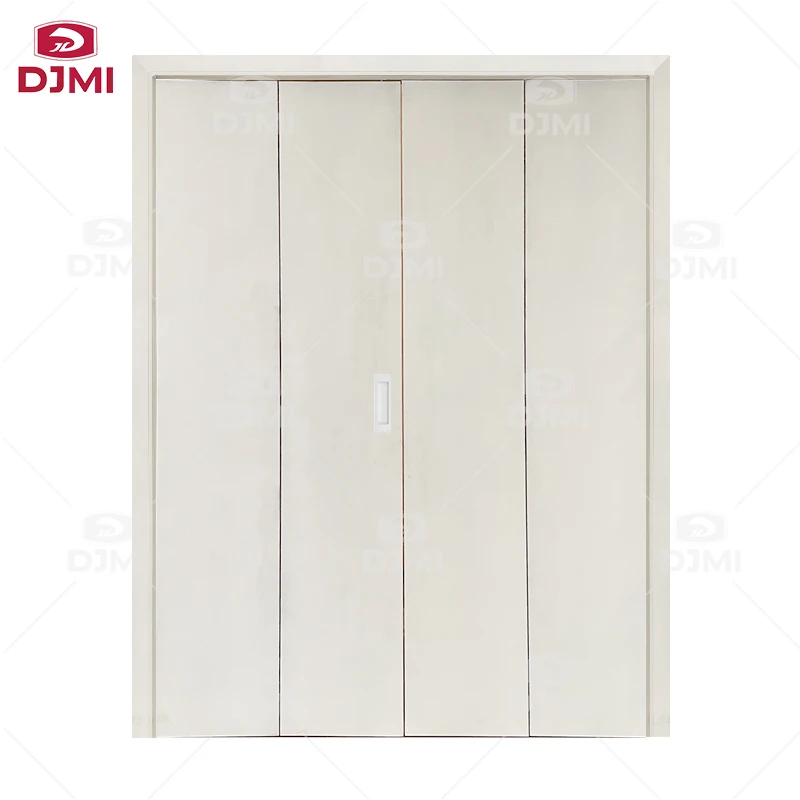 Modern Design Wooden Folding Doors Barn Door Roller For House White Paint Folding Door