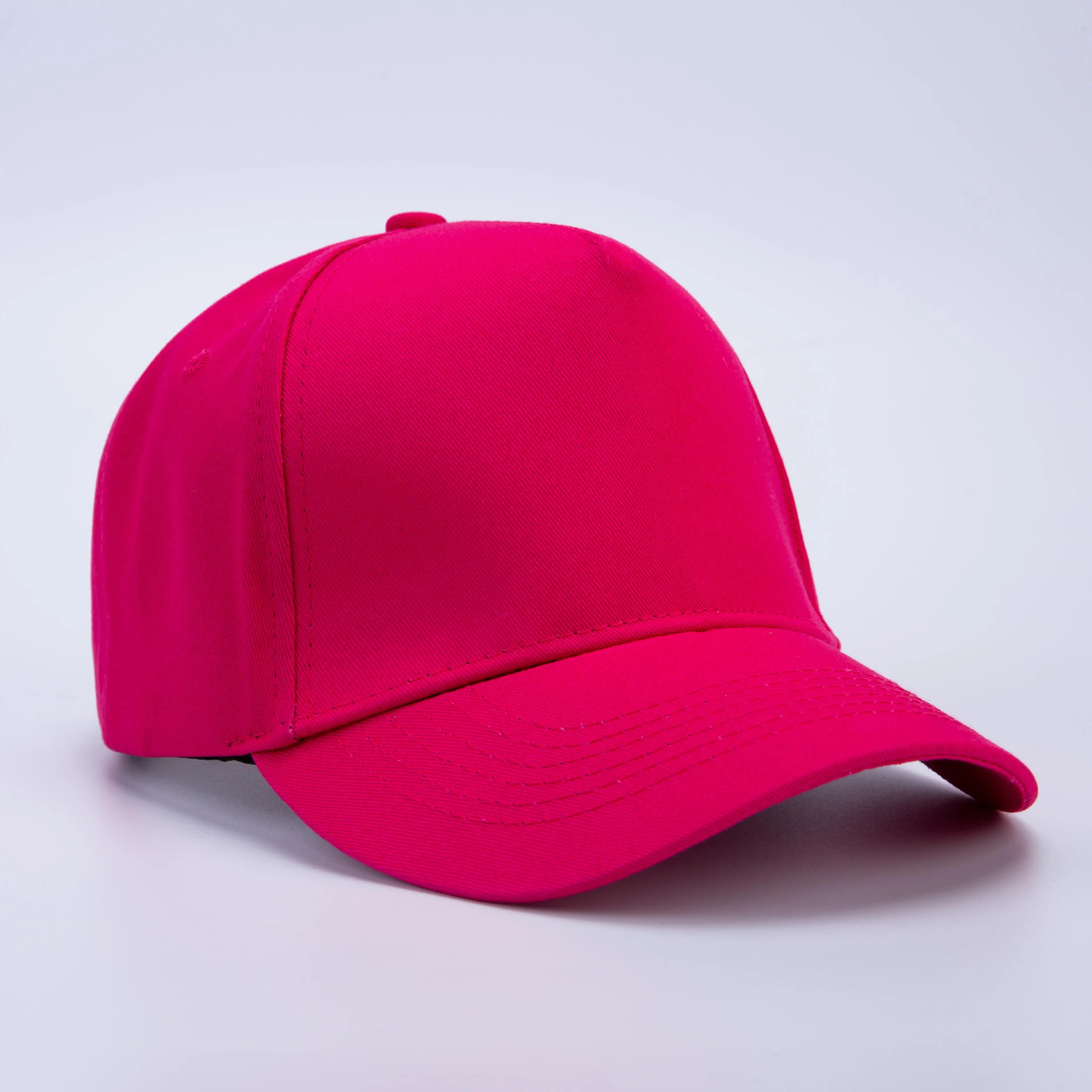 Cap manufacturer Custom 100% cotton 5 panel curved brim structured baseball ball cap with embossed logo