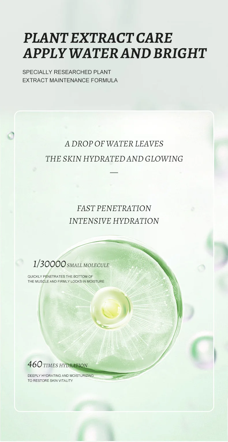 Natural Plant Cucumber Aloe Vera Avocado Extract Skin Care Moisturizing Korean Beauty Facial Sheet