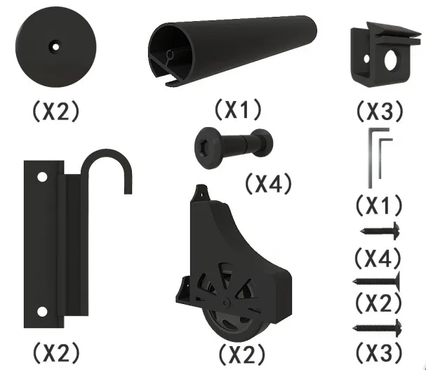 
Sliding Rolling Ladder Hardware for Library and bookshelf. 
