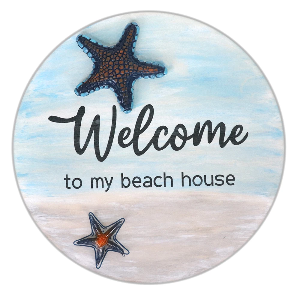 Custom Wooden Welcome Letters Door plate Hanging Wooden Wreaths Hanging Sign Board