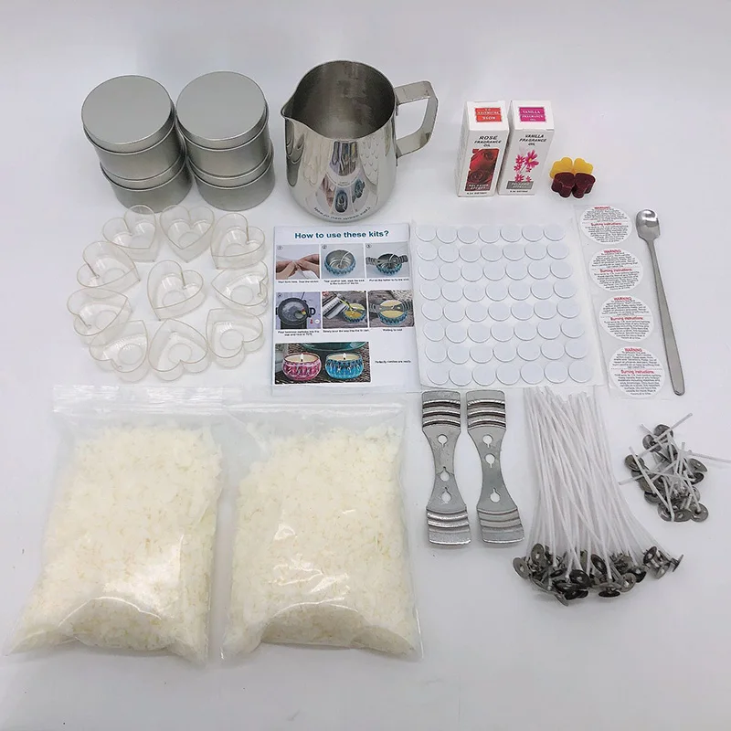Natural Soy Wax Scented Ice Cube Jelly Coffee Candle 464 Golden Soy Wax Kit Professional Beeswax Candle Making Kit for Business