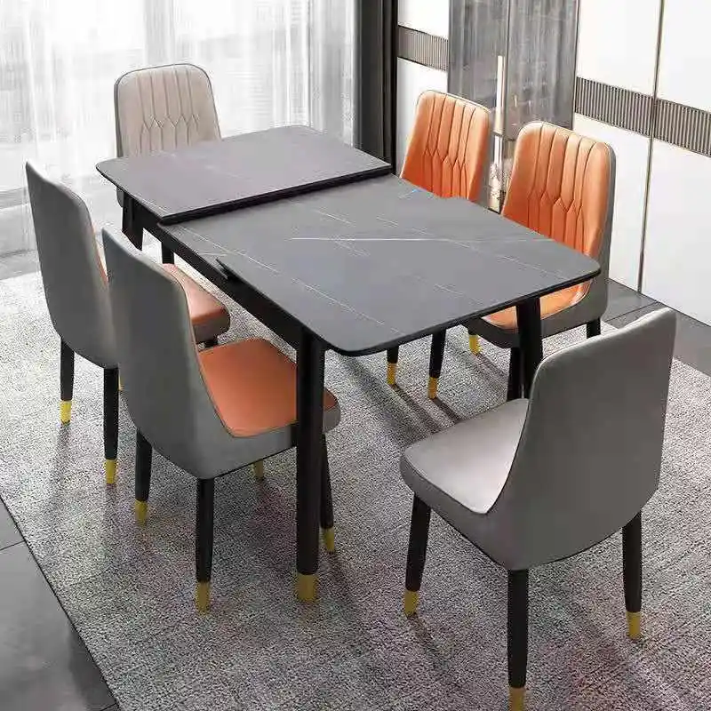 Factory wholesale modern simple slate table small family convertible folding table chair