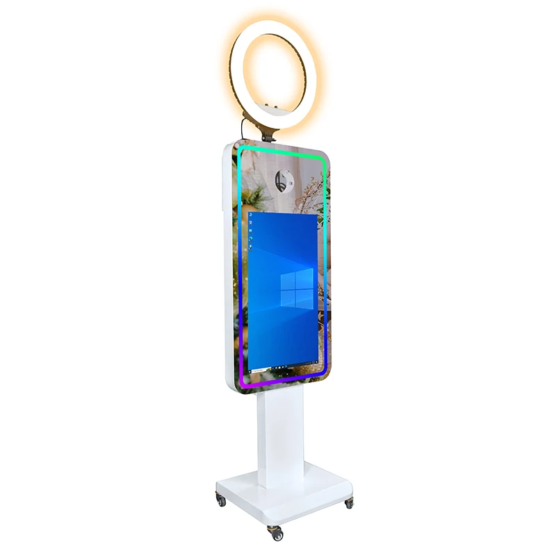 Party Supplier Selfie Digital Magic Touch Mirror PhotoBooth 13.3 15.6 45 65 70Inch Wedding Touch Mirror Con Camera Photo Booth