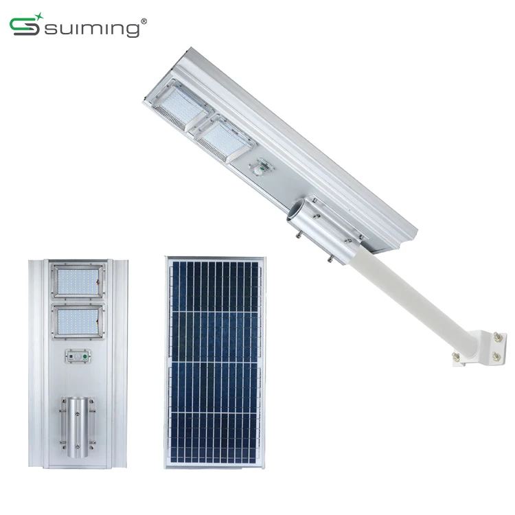 6063 aluminium alloy stand alone solar street light 30w 60w 90w led motion sensor solar power street lights