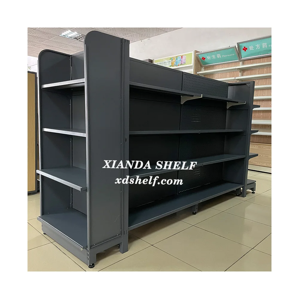 mini super market convenience store shelves