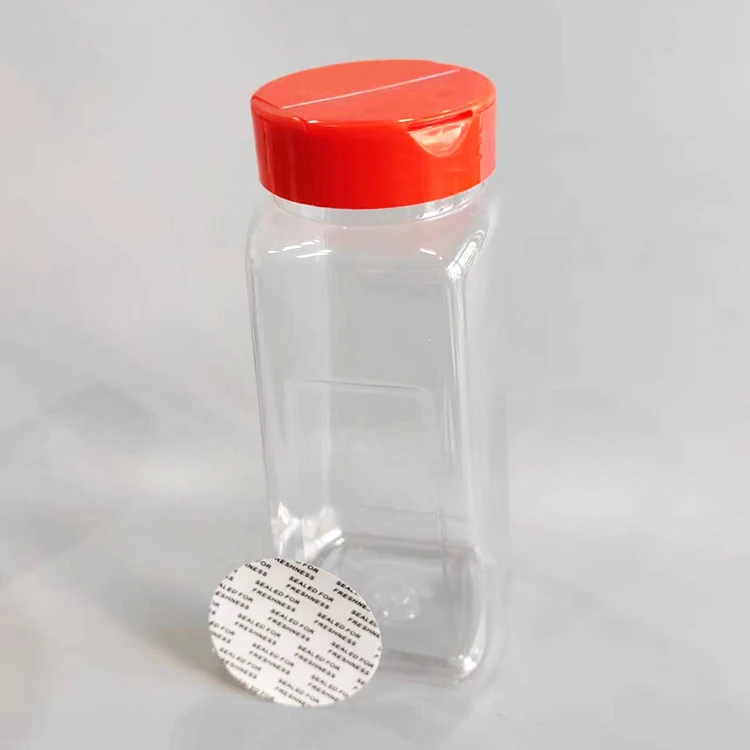 China Supplier Plastic Spice Jars with Red Lids Salt Pepper Shaker Container 1000ml