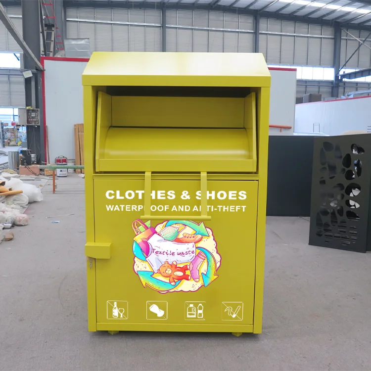 Wholesale Weatherproof Waste Recycle Bins Charity Clothing Book Donations Collection Boxes