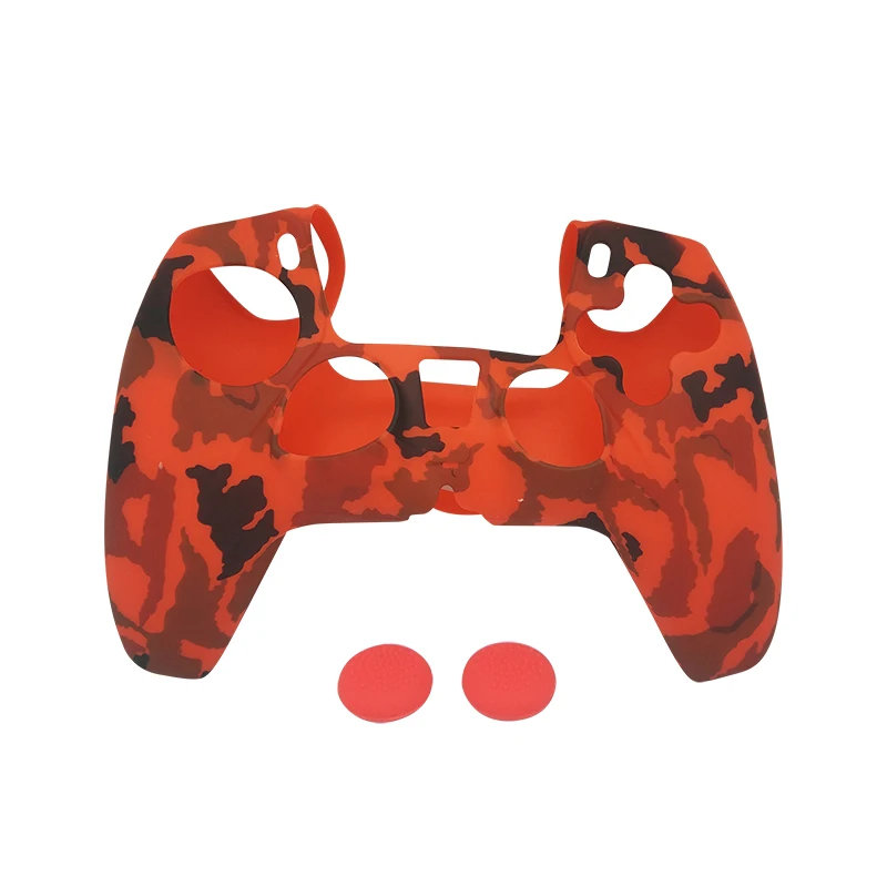 OEM/ODM Камуфляжный дизайн, игровой контроллер, гибкий силиконовый чехол для PS5, наклейки и чехлы для консоли, 1 шт. силиконового чехла Ps5