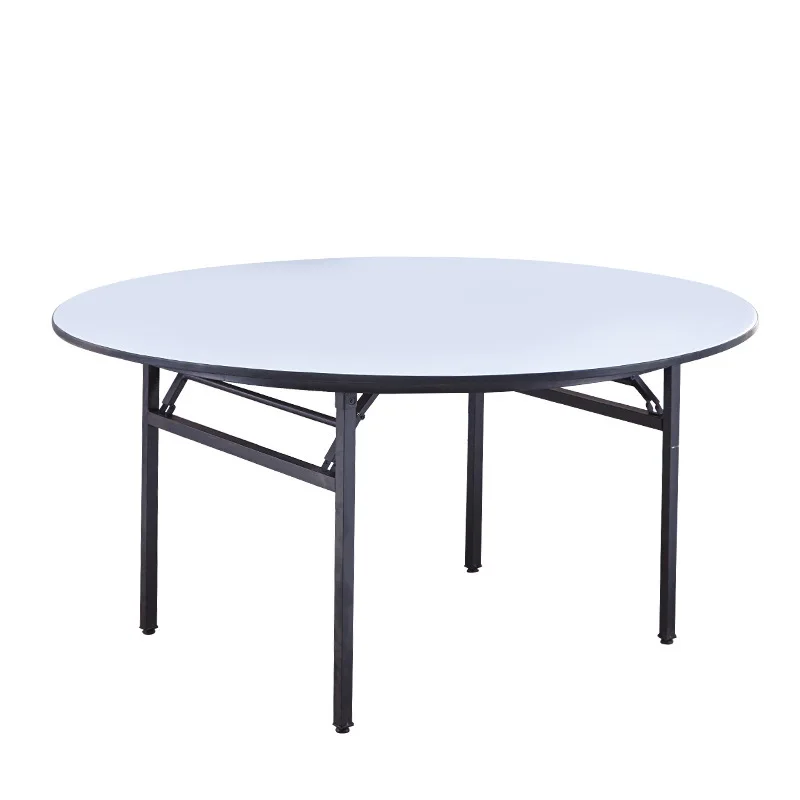10-Person Folding round Table for Weddings Dining Halls Restaurants Supermarkets for Basement Use