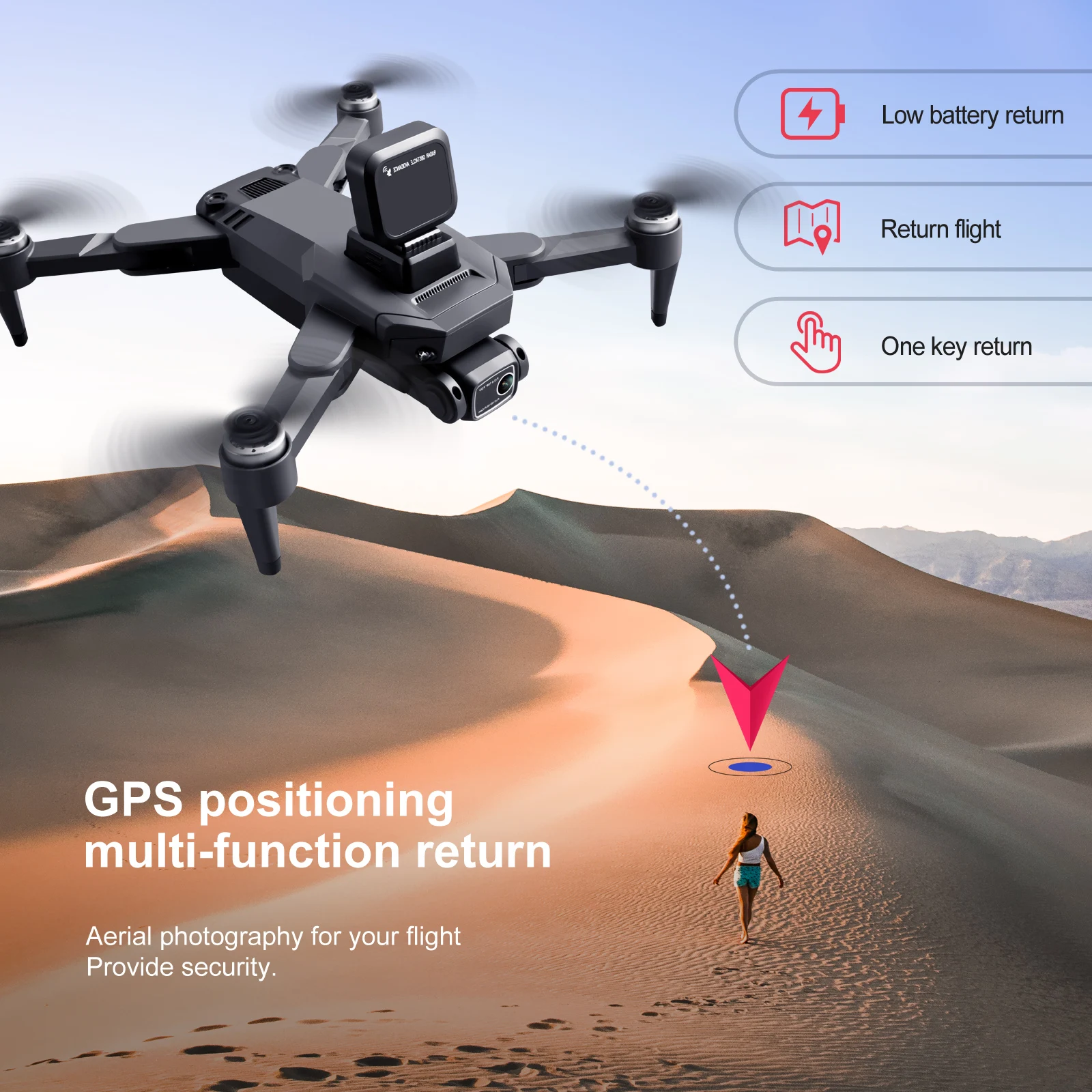 Valdus 6 Axis Speed Remote Control Drone 4K HD Camera UAV Remote Flying Gimbal Quadcopter GPS Drones S109