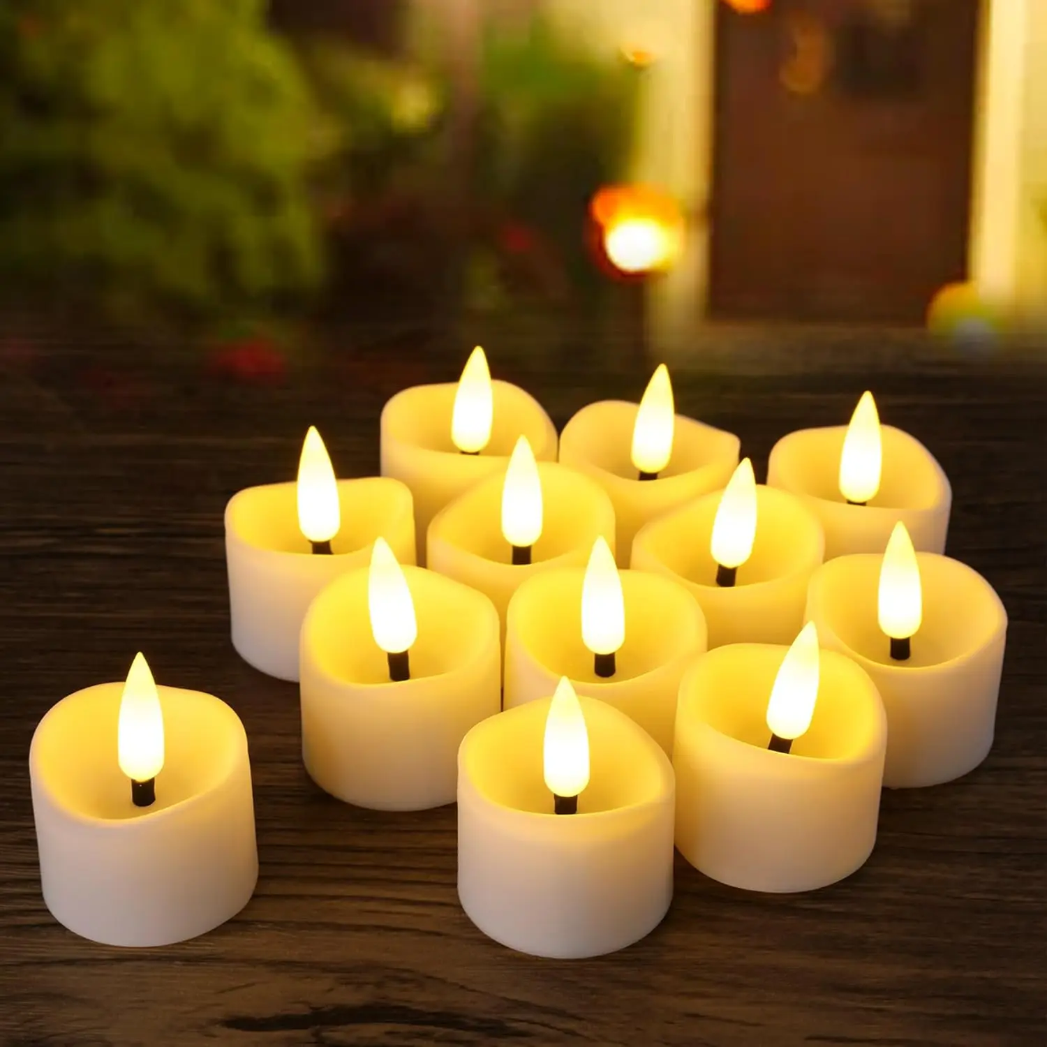 LED Candles, Tea Lights Candles Battery Operated Long-Lasting 200 Hours Flameless Tealight Candles, Flickering Wedding Candles