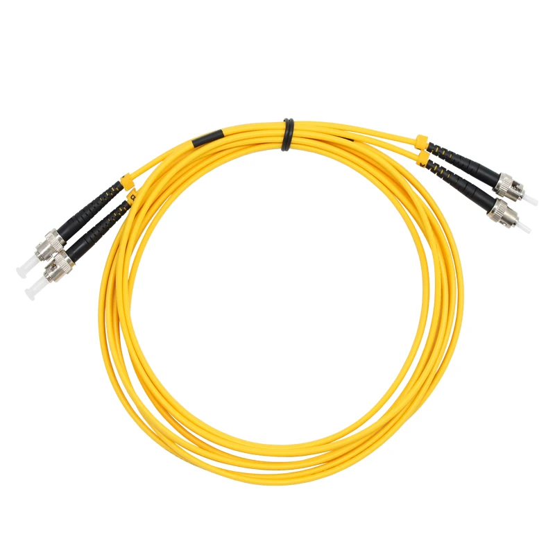 VCOM Fiber Optical Cable 3m Insensitivity Network Jumper Cable ST to ST Singlemode Duplex Optical Fiber Patch Cords