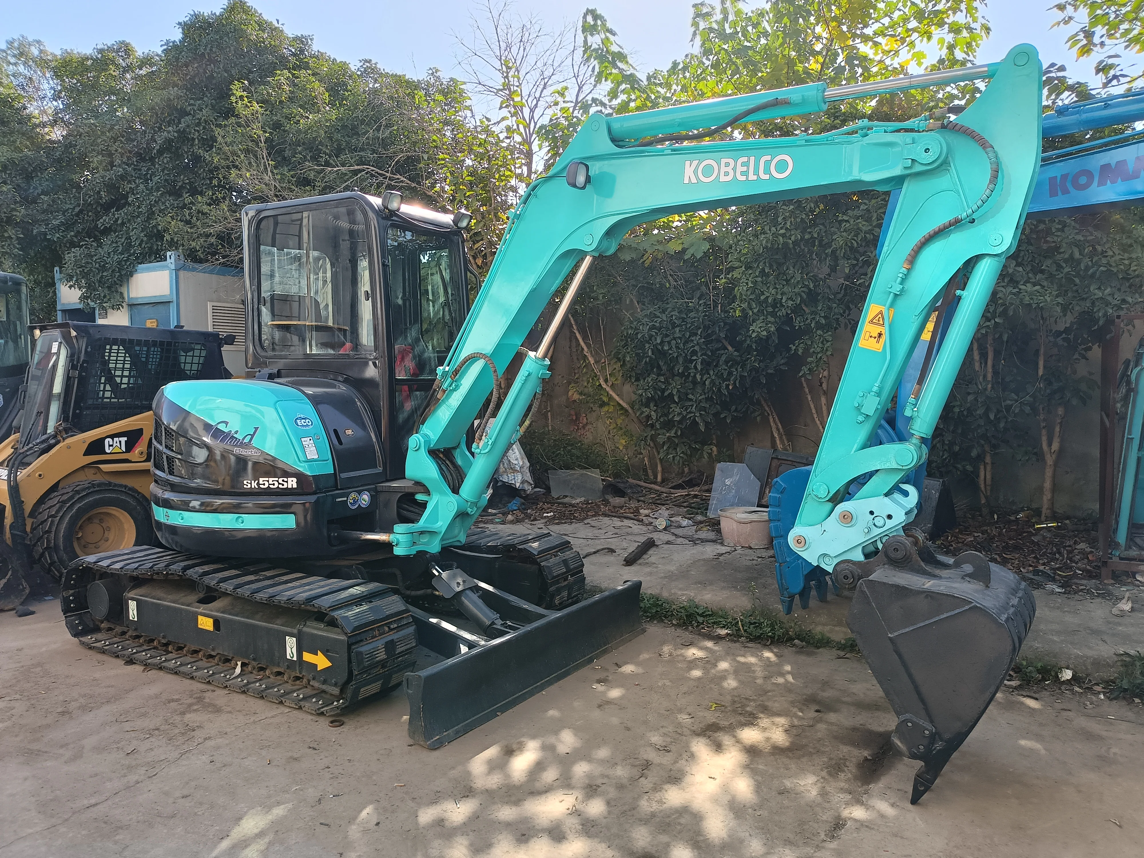 5-тонные мини-экскаваторы Kobelco SK55 Подержанные строительные машины SK55SR сельскохозяйственные экскаваторы SK55SR-3 продажи хорошо