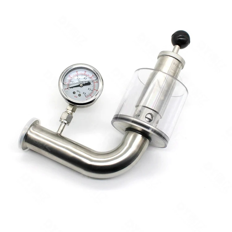 DEYI 316L stainless steel vent valve 304 safety quick exhaust valve window type sanitary safety valve for pressure regulating