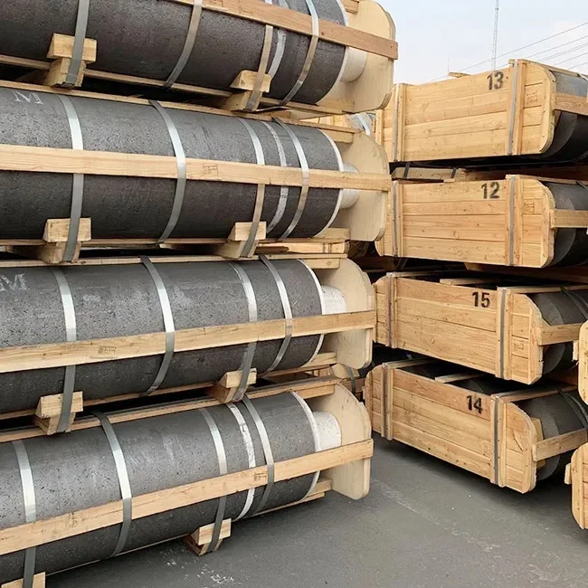 Ultra High Power Graphite Electrode with Nipples 650mm 500mm 450mm 300mm RP HP Carbon Graphite Electrode