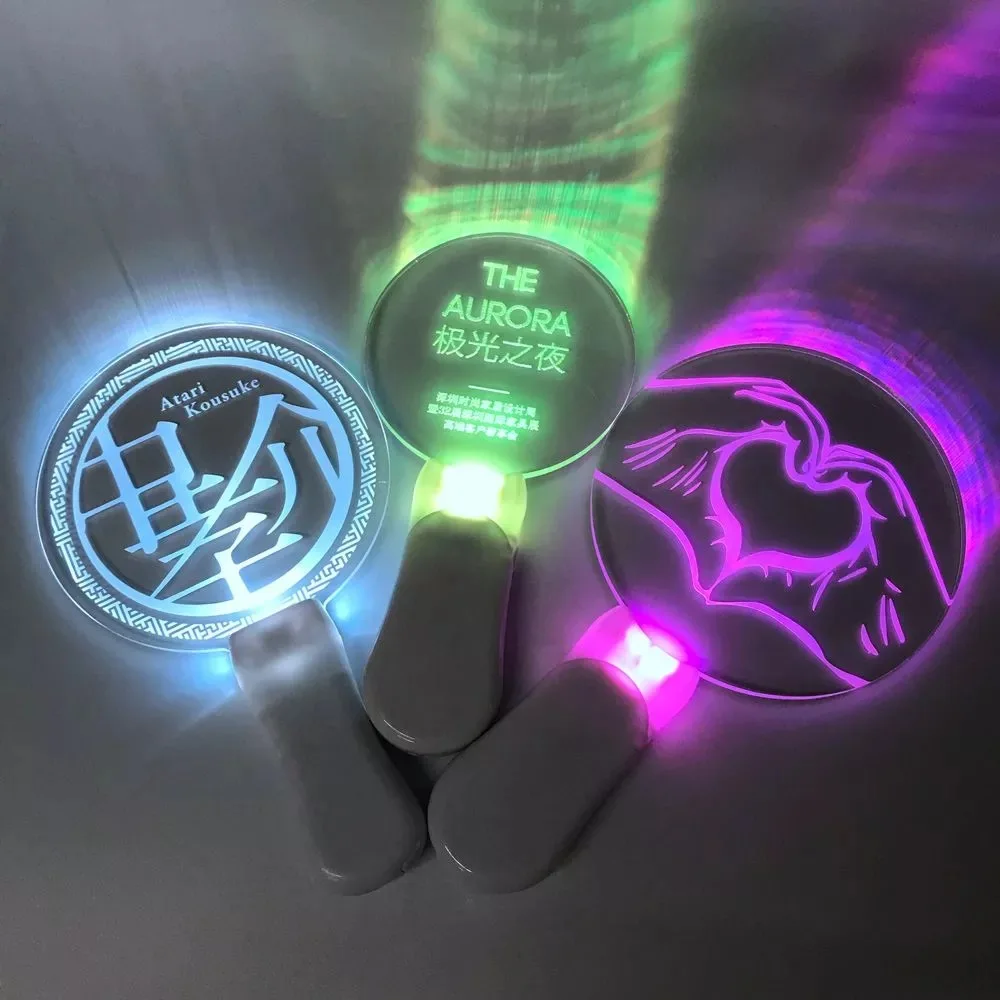 Richshining Custom Design Party Favor Programmable Light up Acrylic Stick 15 Colors Changing Concert Cheer for Fan