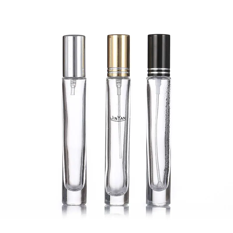 10ml Cylinder Clear Airless Pump Glass Spray Bottle For Cosmetic Packaging Fine Mist Sprayer Glass Perfume Bottle