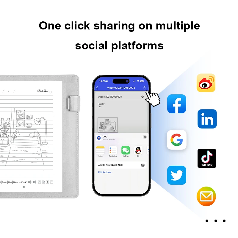 Mobile Power Notepad Digital Handwriting Note Book Sync Smart Writing Set A5 Notebook Leather Notebook With APP Software