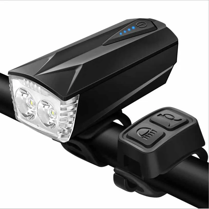 Новый T6 двойная лампа бисер USB Рог фар горный велосипед задний фонарь светодиодный для велосипеда с аккумулятором передних противотуманных Фонари A-16